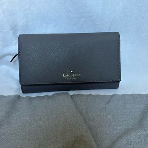Like New Kate Spade Grey Trifold Wallet